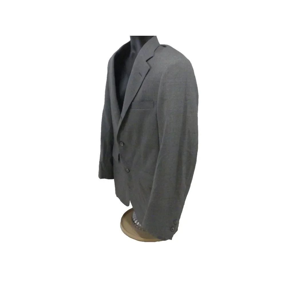 Brooks Brothers Sport Coat Mens 40 Gray Plaid 3 Button Lined Single Vent VTG USA